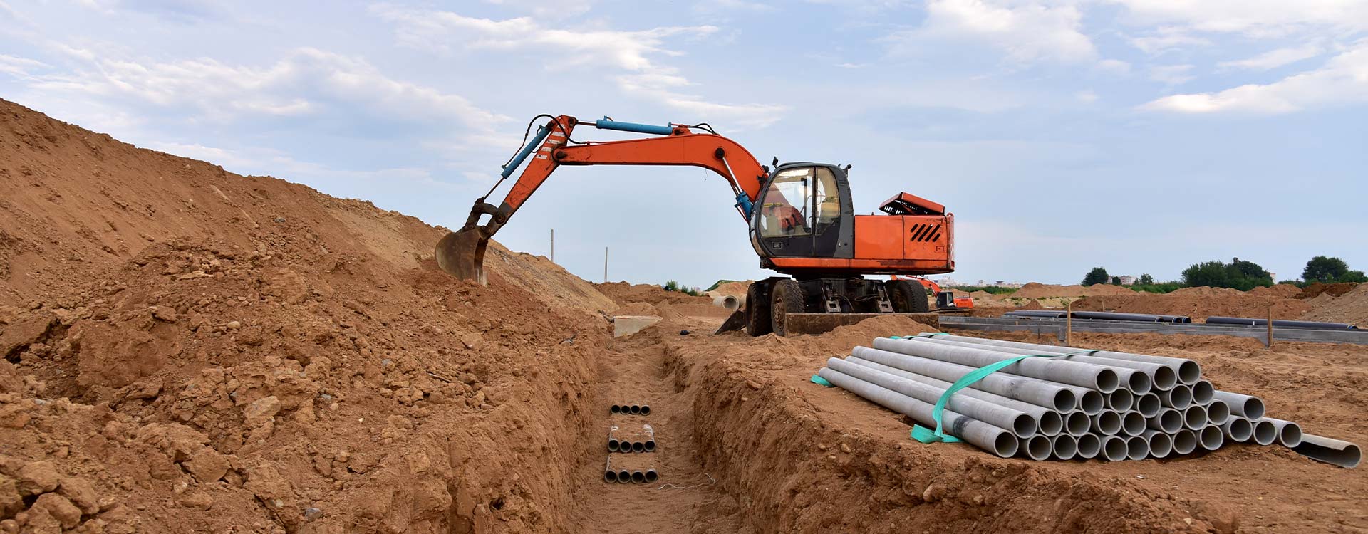 excavator working